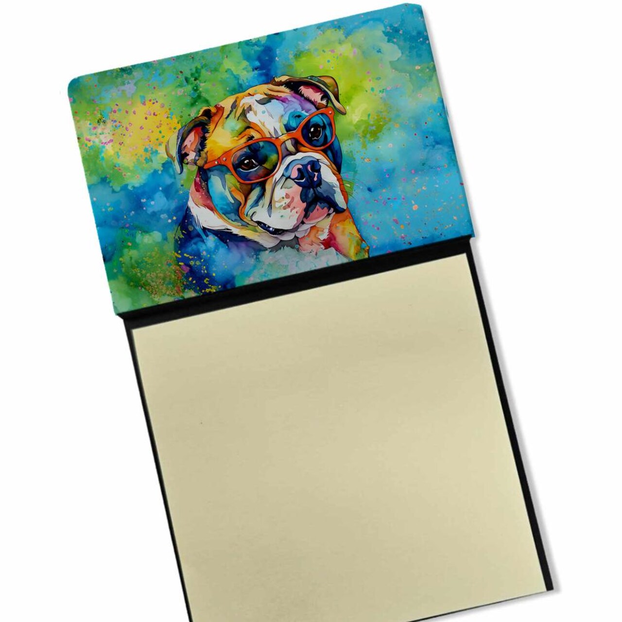 Edge Collections - 3" x 3" - Multicolor - Sticky Note Holder Refillable Dispenser Self-Sticky Note Pads, Memo Pads Blank Desk Accessories - 1 pieces